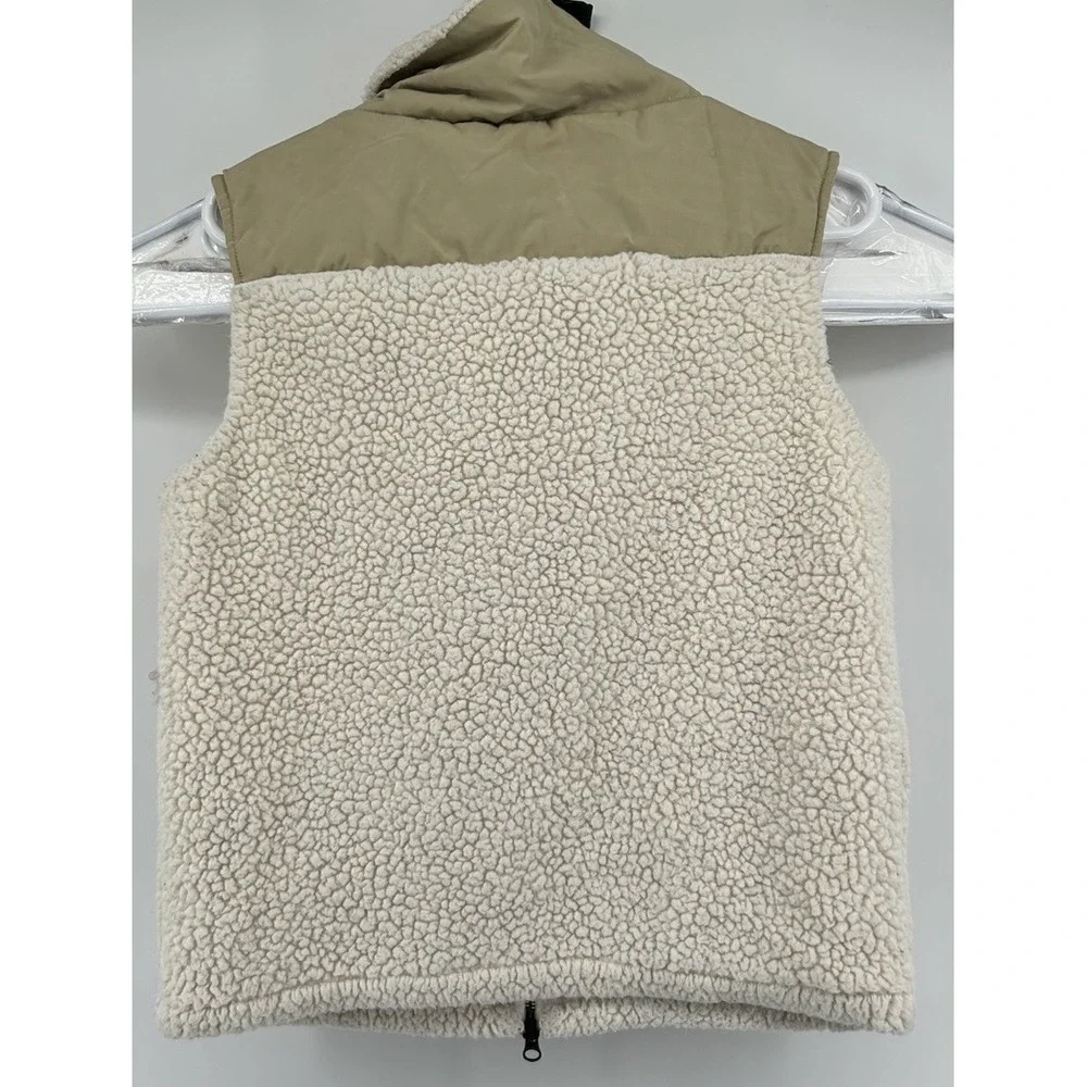 Sperry Sherpa Fleece Best‎ Full Zip Front With Pockets Beige Women's Size Medium